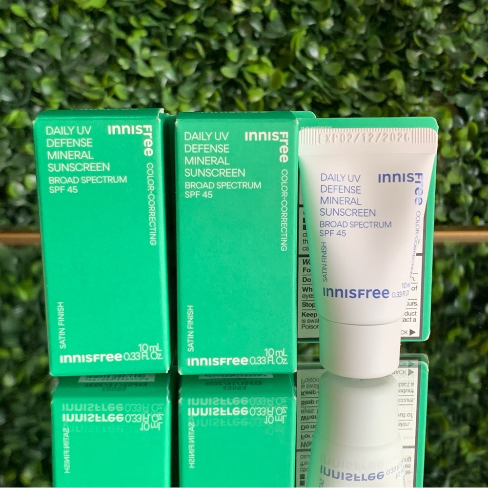 2x Innisfree Daily UV Defense Mineral Sunscreen Broad Spectrum SPF 45 🆕 Cica